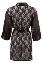 Galvosiu žingsnis po žingsnio, kad pasiekčiau geriausią vertimą.

1.  **Analizuoju originalų tekstą:** "Lace Kimono L/XL".
    *   "Lace" reiškia nėriniai, nertos.
    *   "Kimono" yra tarptautinis žodis, reiškiantis kimono (drabužis, dažnai apdaras, chal - Image 7