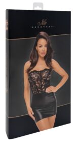 Noir Handmade Libido mini suknelė iš nėrinių ir wetlook